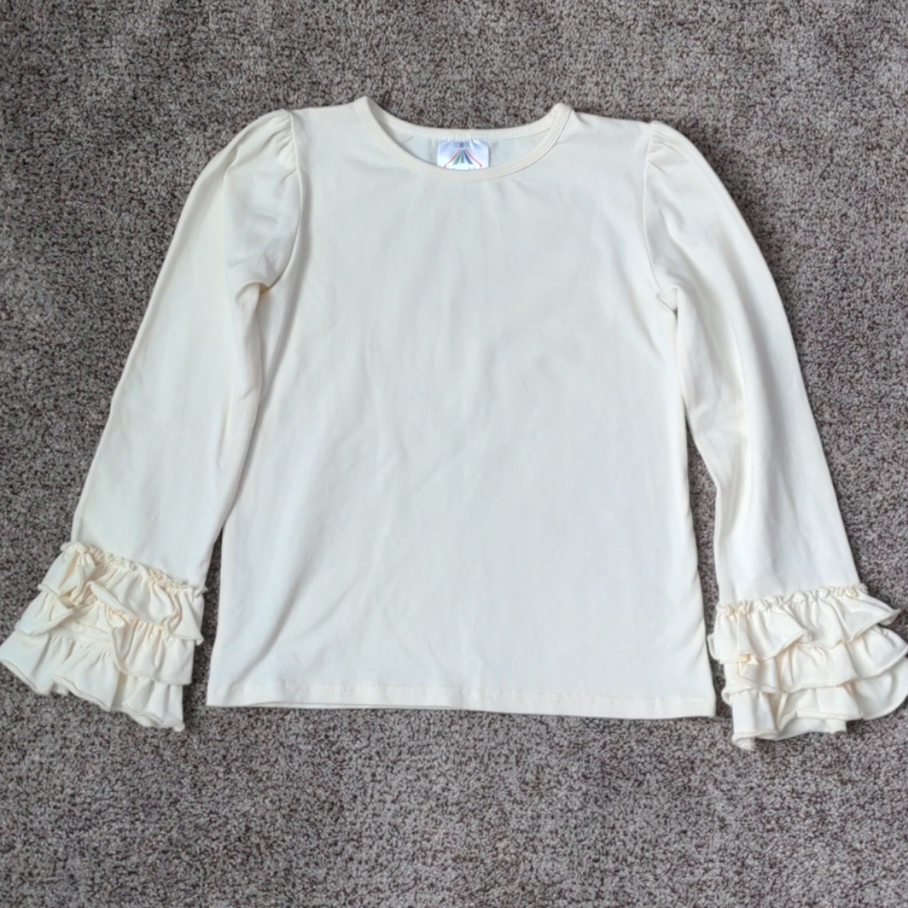 Adorable Essentials ruffle sleeve tee, size 8